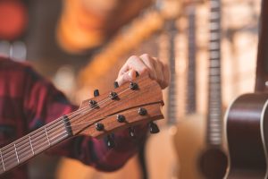 Musician with a guitar